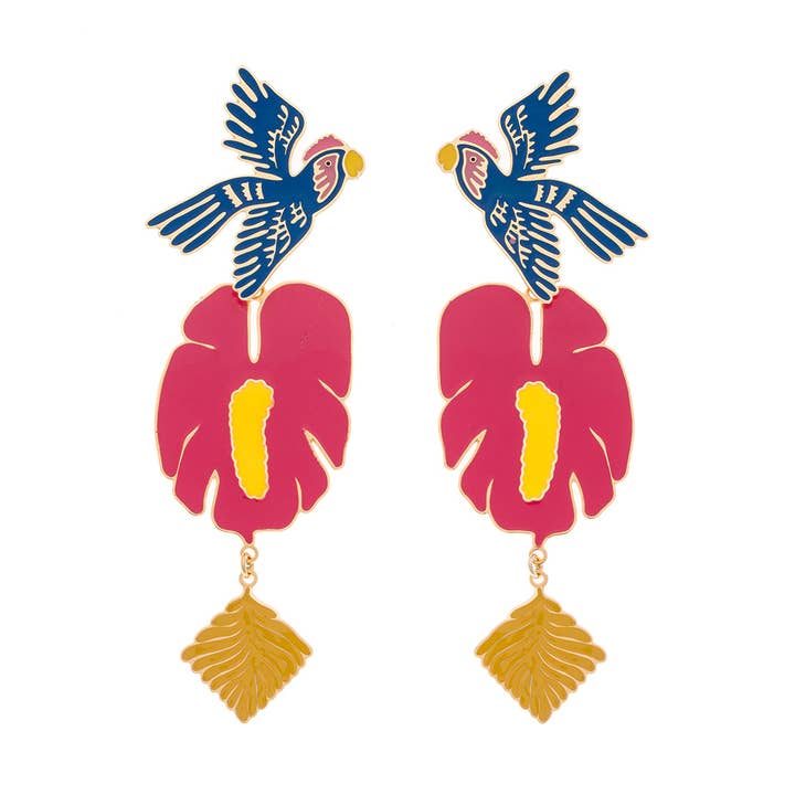 Modern Art Madagascar Earrings for wholesale by Principessa Glam