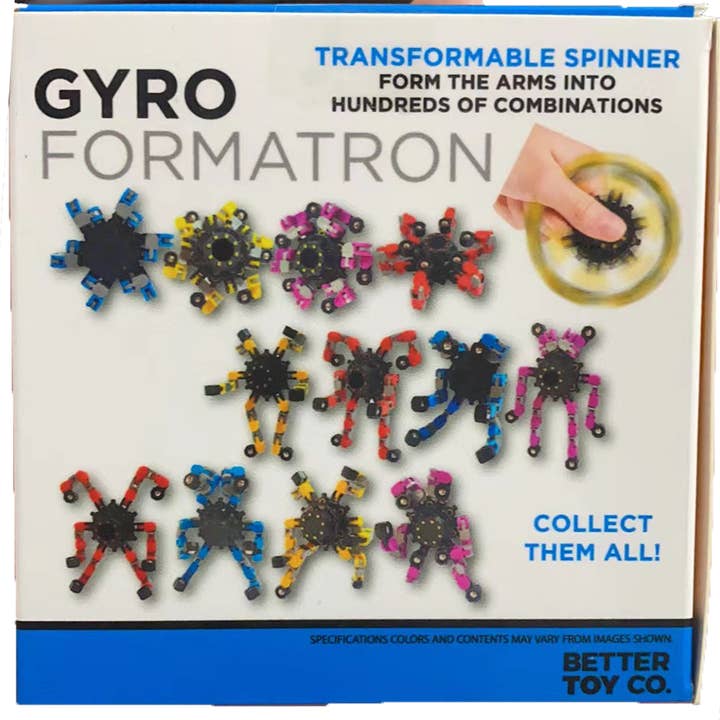 Texas Toy Distribution - Wholesale Fidget Toy - Kids - Gyro Formatron Fidget Spinner with Adjustable Arms Display