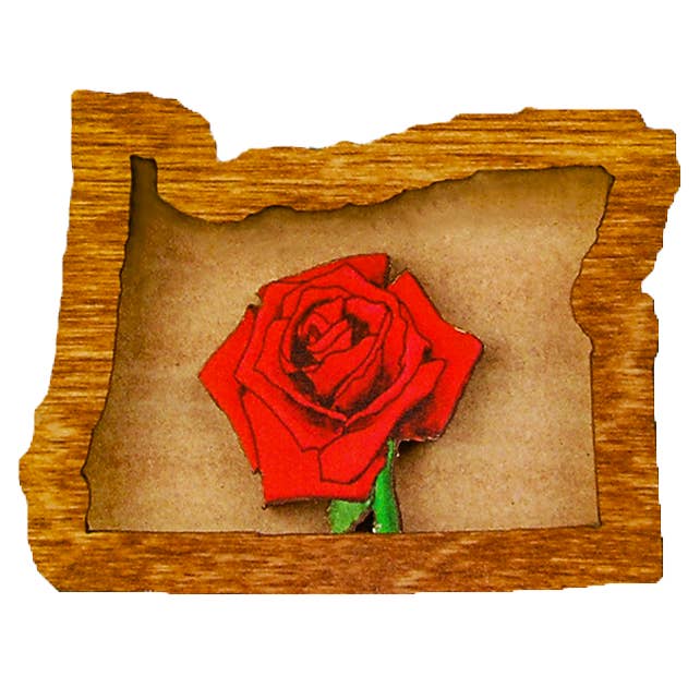 Oregon Rose Ornament or Magnet for wholesale by 20 Leagues