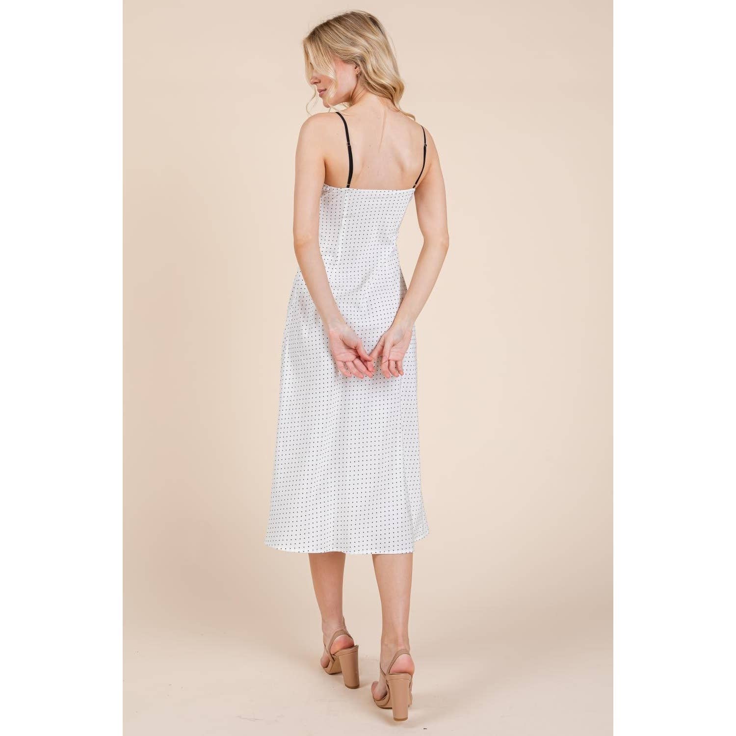 Honey Mango - Wholesale Dress - Women's - Polka dot midi dress11