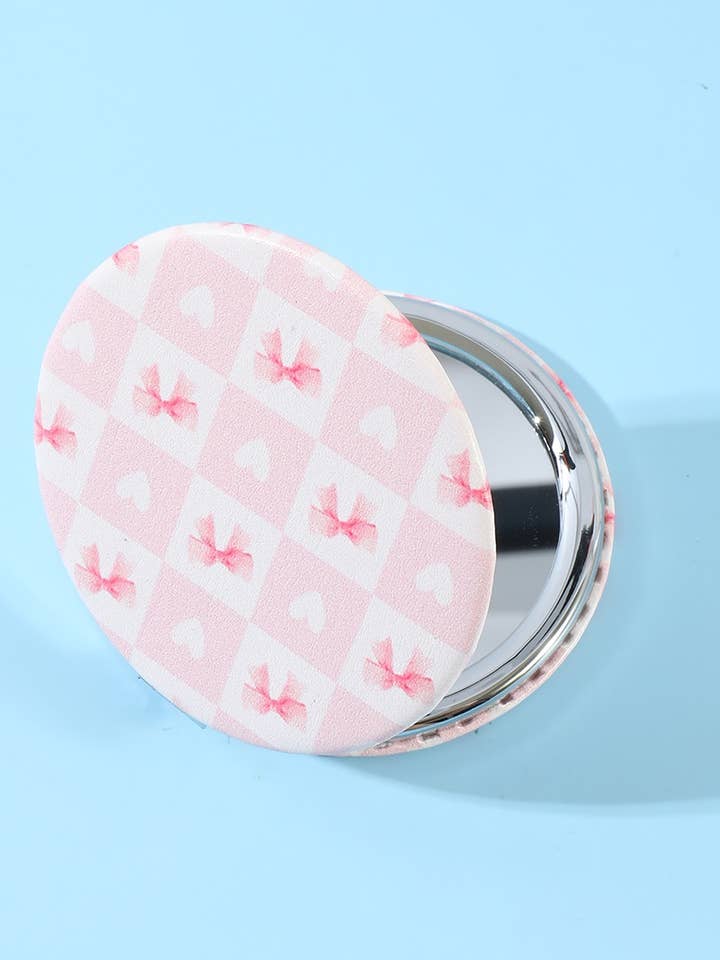 .0819 Bow Design Double Sided Folding Mini Hand Mirror SI-28630 for wholesale by 42POPS