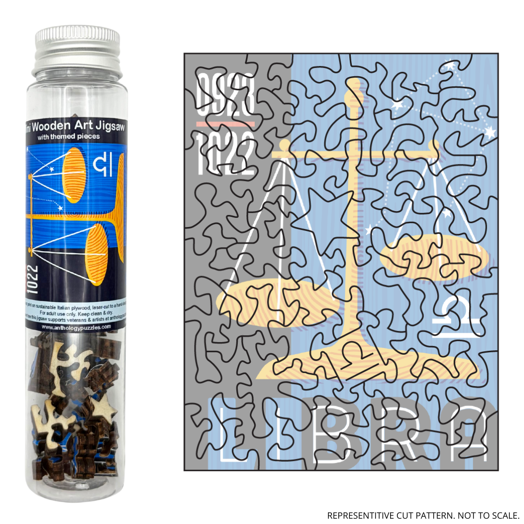 Anthology Puzzles – wholesale Puzzle – Adult – Zodiac Libra - Mini Wooden Jigsaw1