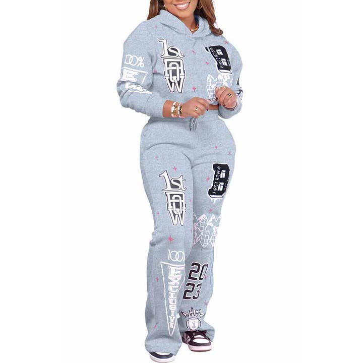 MB Fashion Wholesale - Wholesale Lounge Set - Women's - MB FASHION PRINT BRIGHT FUTURE JOGGER SET 3746LY COMING SOON