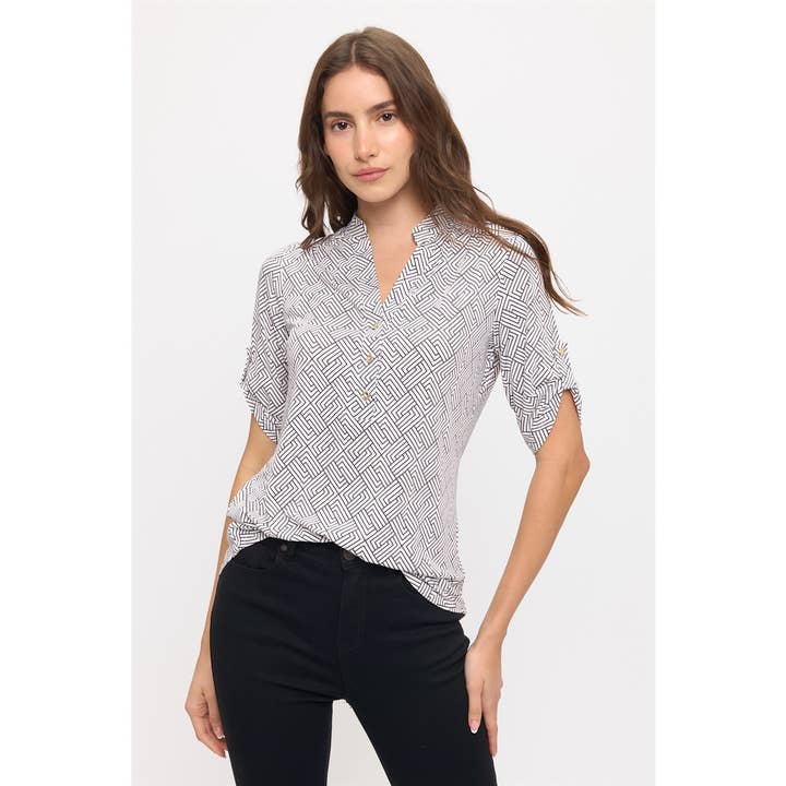 GEO-KNAPPFRAMSKJORTA för wholesale av Perseption