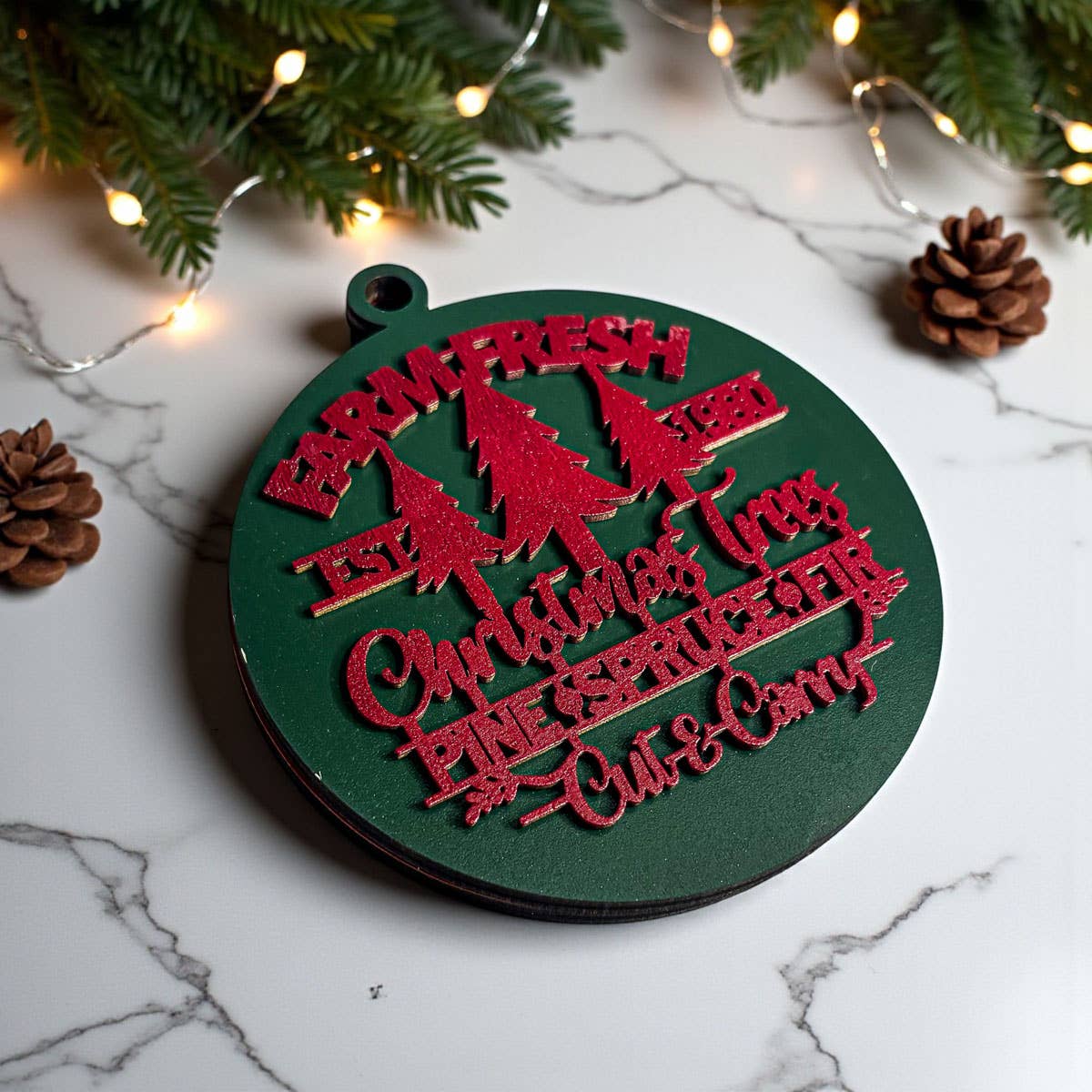 Gia Roma - Wholesale Ornament - Hanging Christmas Decor + Handmade Wooden Ornament Funny55