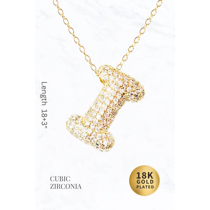 Suzie Q USA - Wholesale Pendant/Charm Necklace - Bubble Initial Necklace3