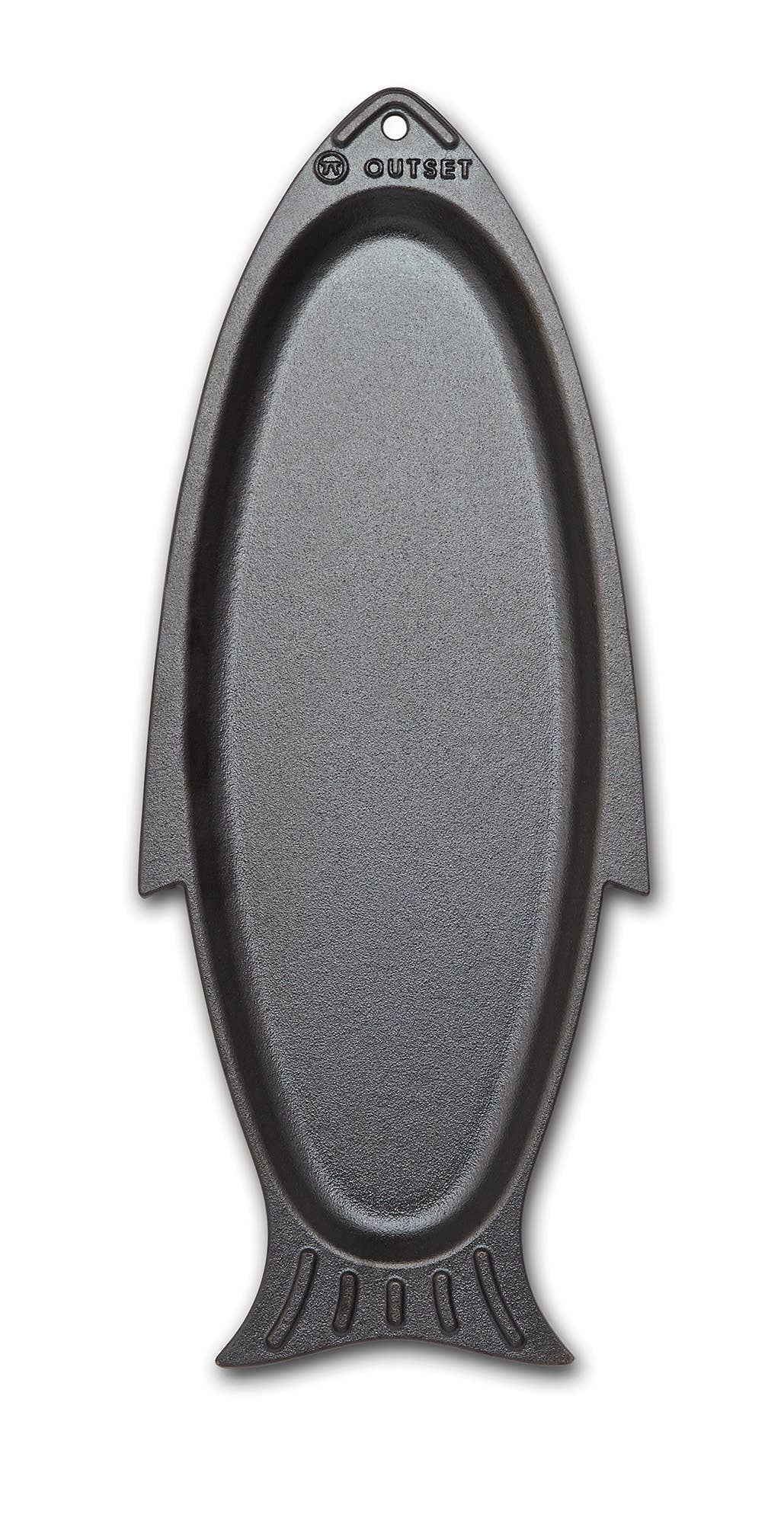 Fox Run Brands - Vendita all'ingrosso Bistecchiera/piastra - Griglia per pesce e padella da portata in ghisa Outset, 19 «x 7" x 1"4