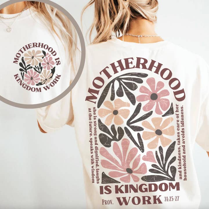 Motherhood is Kingdom Work Comfort Color Tee and other Purchase Wholesale maternity t shirts. Free Returns & Net 60 Terms on Faire trending on Faire.