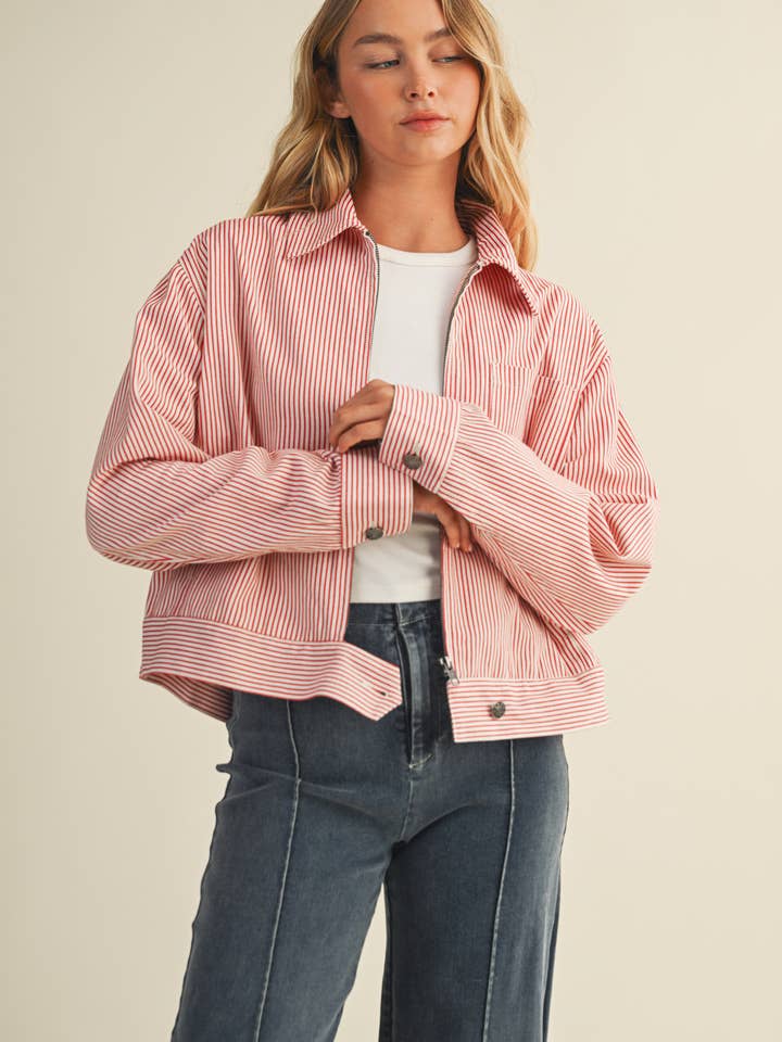 PATCH POCKET ZIP-UP JACKET for wholesale by Mustard Seed