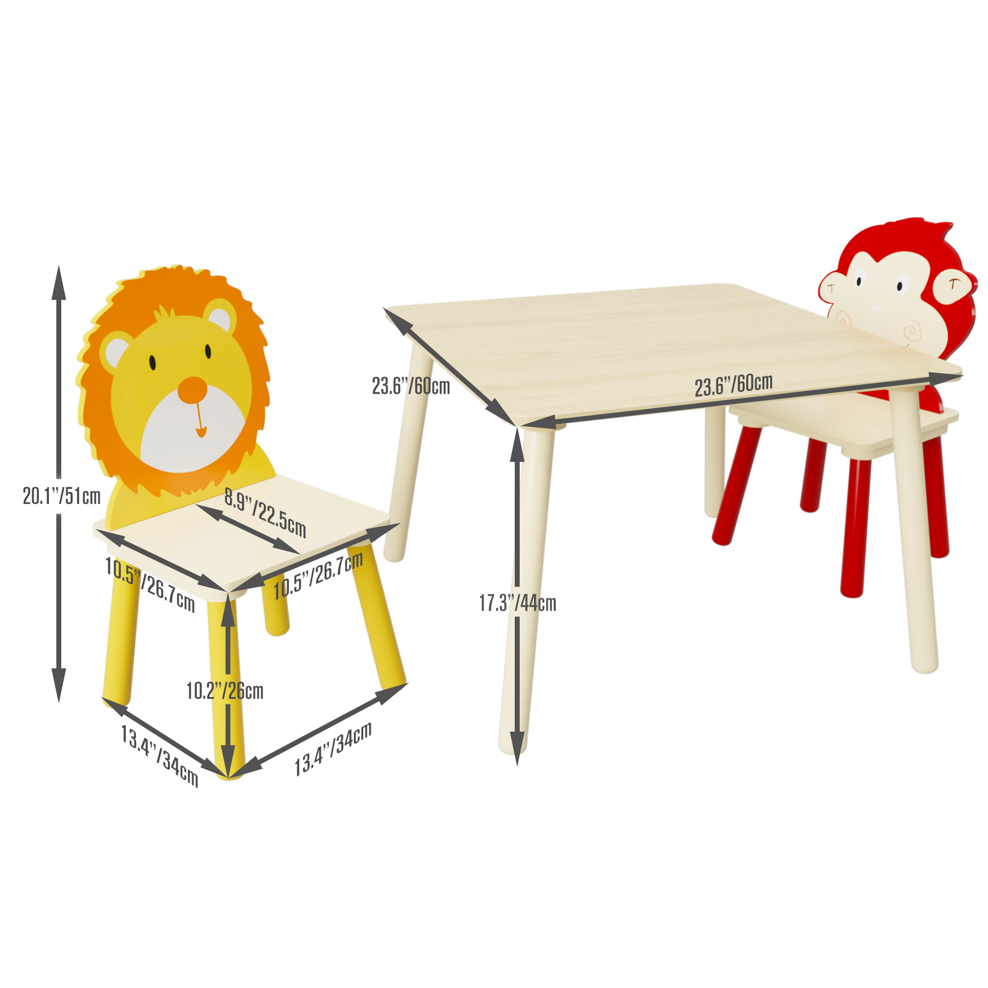 39F Inc. - Wholesale Chair - Kids - Kids Animal-Themed Table and Chair Set, Adorable Design21