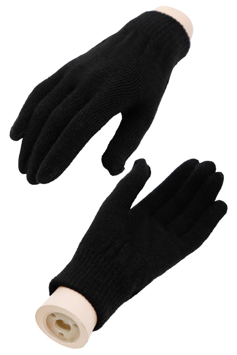 Cap Zone - Vente Gants – unisexe - Gants d'hiver tricotés neutres foncés pour adultes3