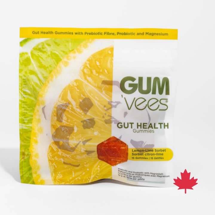 Santé intestinale - 15 gommes par sachet - Boîte de 10 sachets pour la vente par GUM'vees