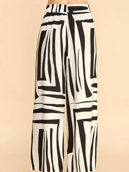 LELIS-09 UNIQUE PRINT WIDE LEG PANTS for wholesale by MIO WHOLESALE