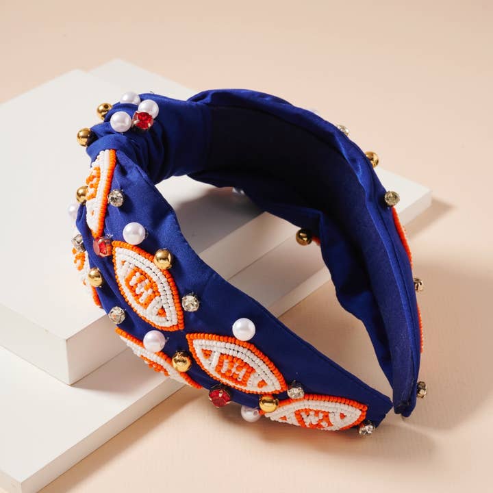 Frem - Wholesale Fashion Headband - Women's - Gameday Pearls and Seed Beads Headband13