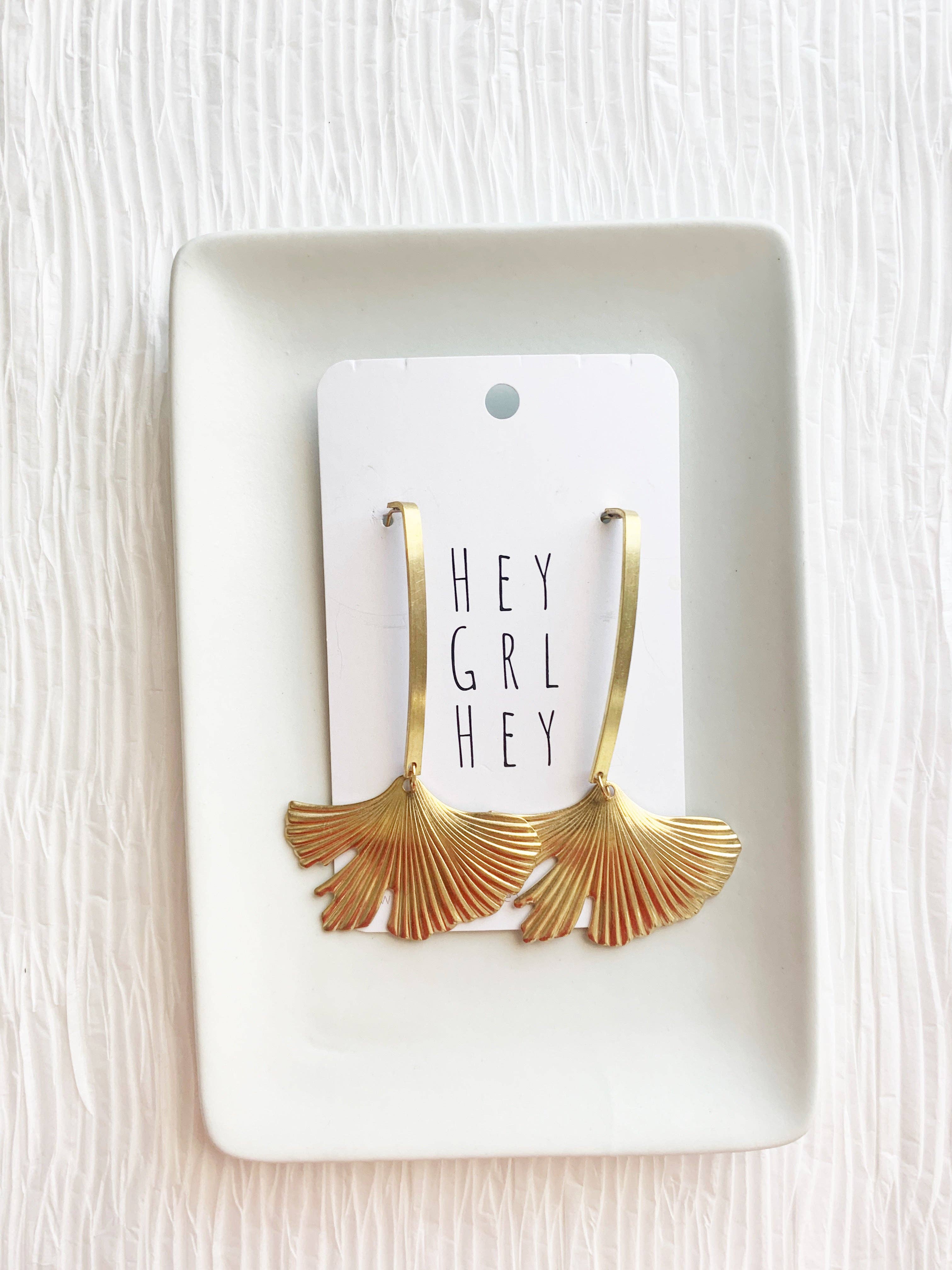 Hey Grl Hey Jewelry - Wholesale Dangle Earrings - The Ginkgo Earring2