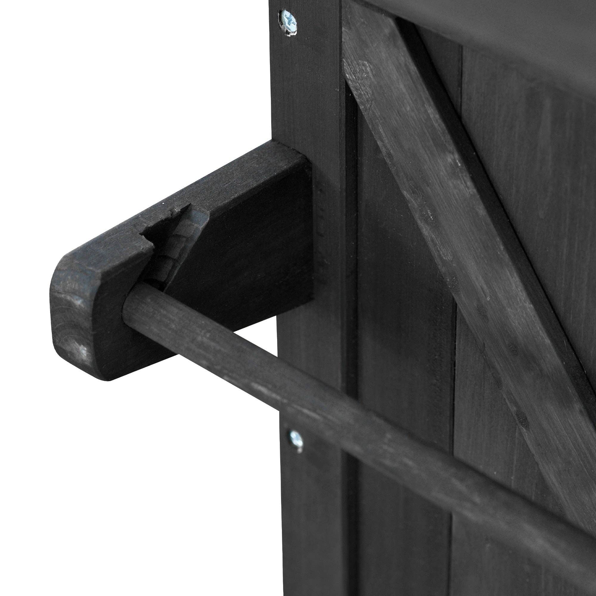 39F Inc. - Wholesale Outdoor Grill Tools - Farmhouse Solid Wood Outdoor Kitchen Island with Steel Top16