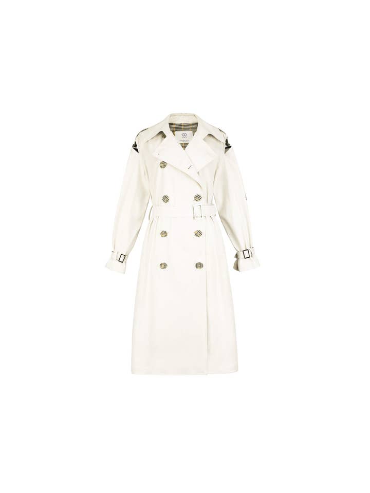 Beige Trench con spalle scoperte in vendita all'ingrosso su Faire