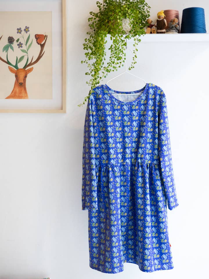 Vestito a sottoveste a maniche lunghe 'Flying Seahorse' | notti nordiche per la vendita all'ingrosso da parte di aesthete-kidswear