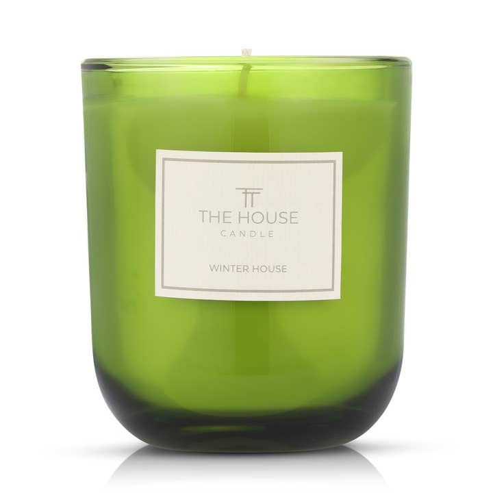 Hand-poured Organic Coconut Wax WINTER HOUSE Candle for wholesale by Pure Luxe Collection