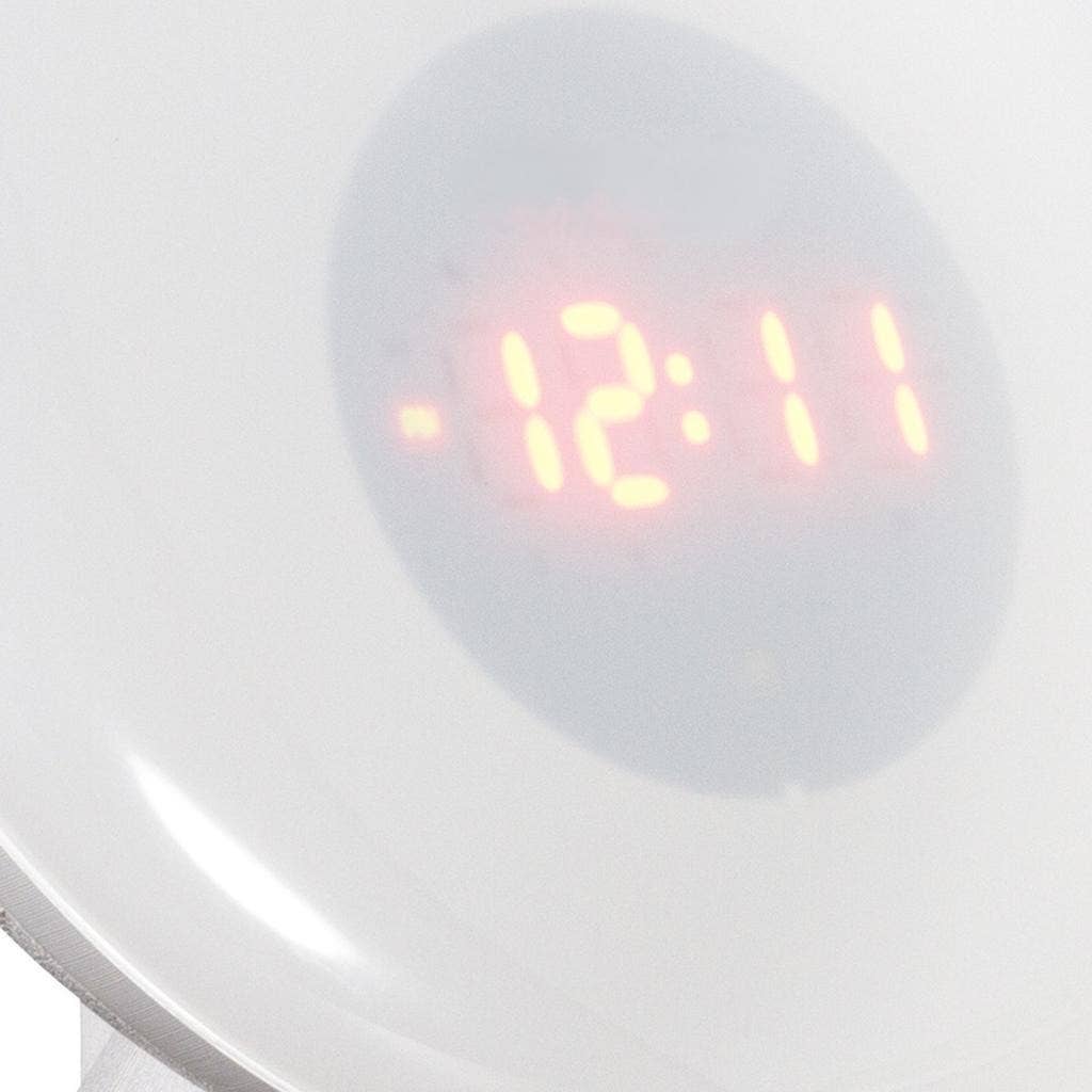 HomeRoots - Vente Lampes d'appoint/de bureau - Lampe de bureau LED ronde blanche de 7" avec USB3