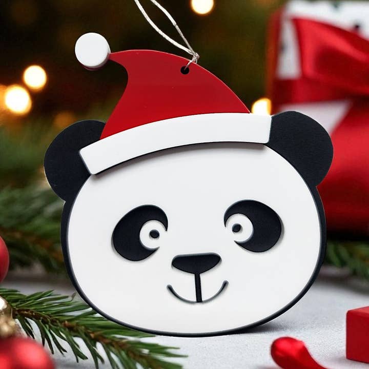 Ornamento de Panda de Natal por atacado de G + H Gifts