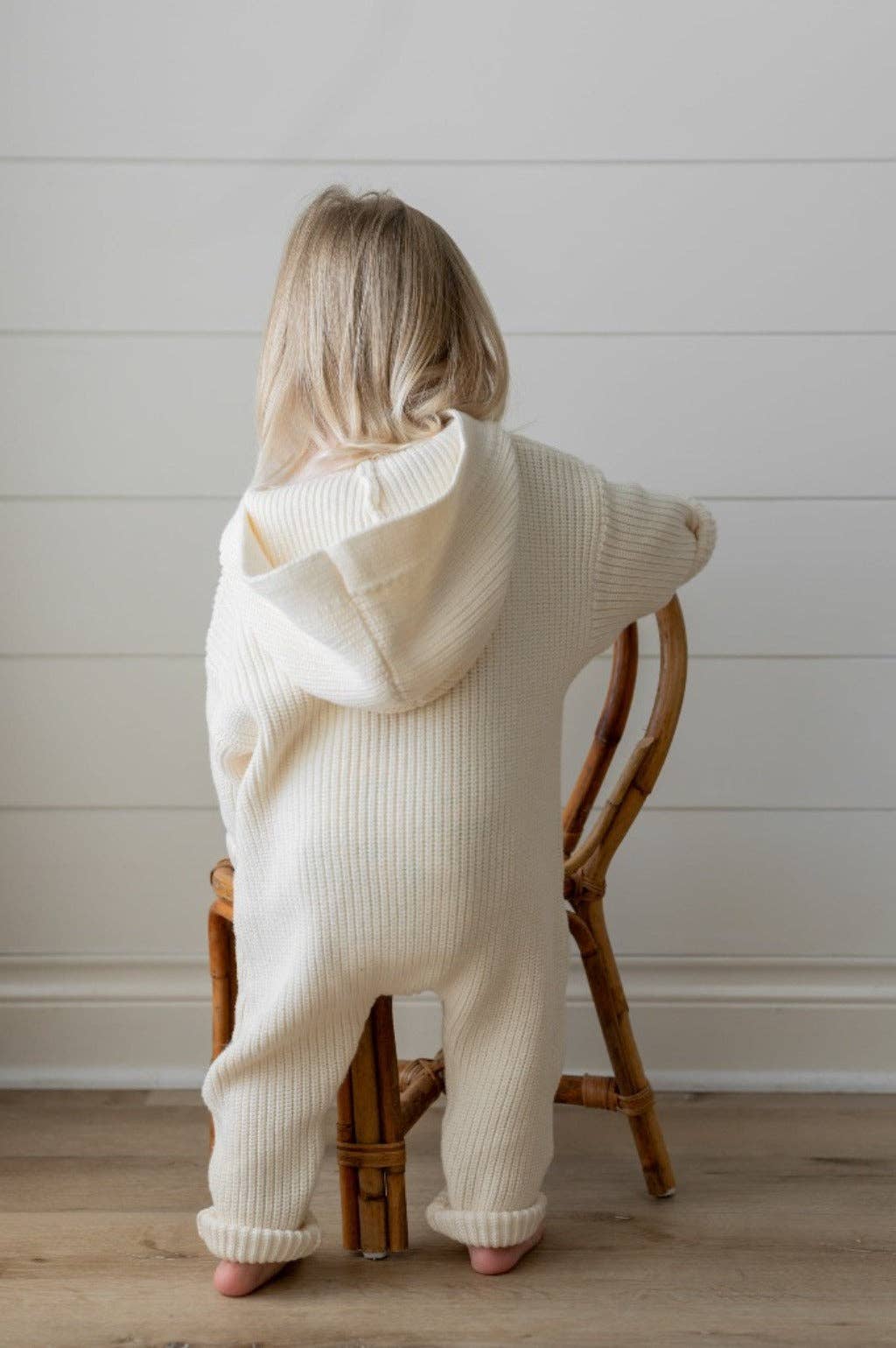 Yooushi - Wholesale Jumpsuit - Baby - Cloud Cream Hooded Knit Playsuit6