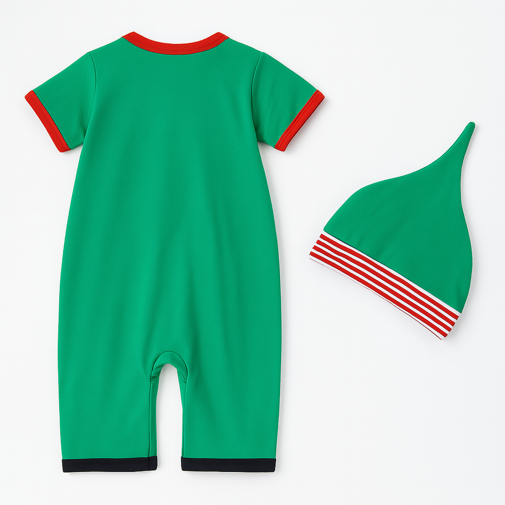 Fennco Styles - Vendita all'ingrosso Completino - Neonati - Tutina e cappello per bambini Elf Green1