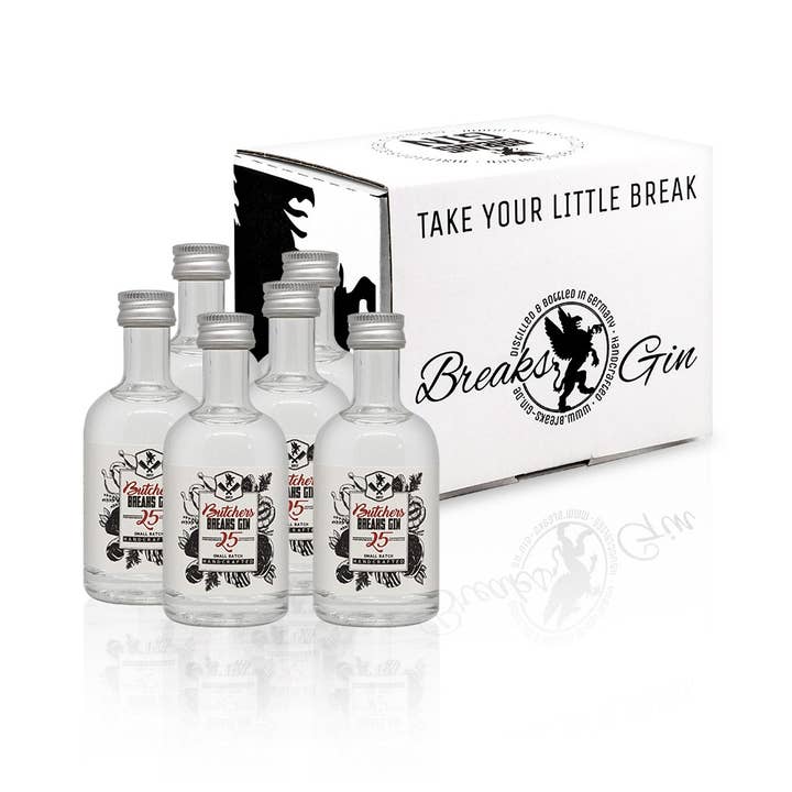 Set of 6 Little Breaks Gin 50 ml - Butchers Gin Little for wholesale by Breaks Gin Manufaktur