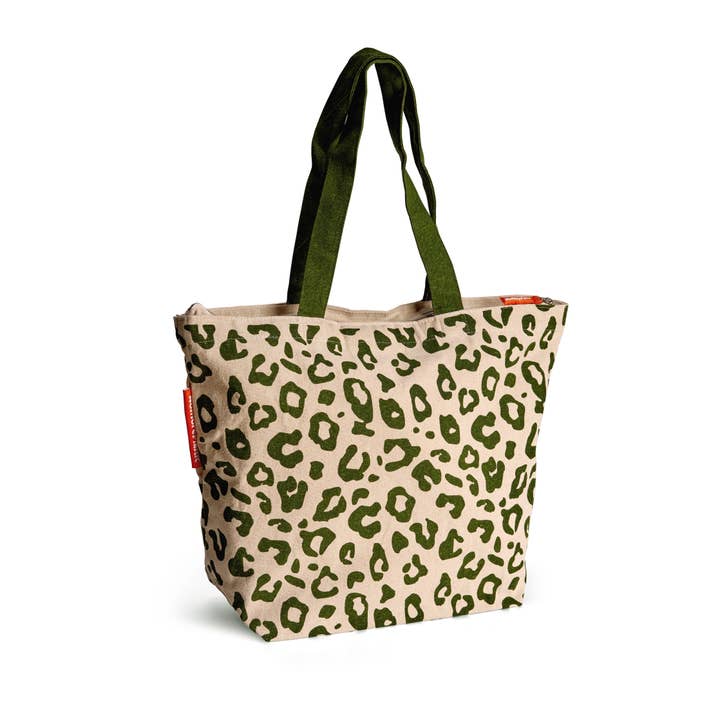 NoMorePlastic - Wholesale Grocery/Shopping Bag - Sustainable shopper made from recycled bed linen - Leopard1