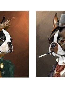 BOSTON TERRIER Set für Herren und Damen für den Großhandel von Brian Rubenacker studios