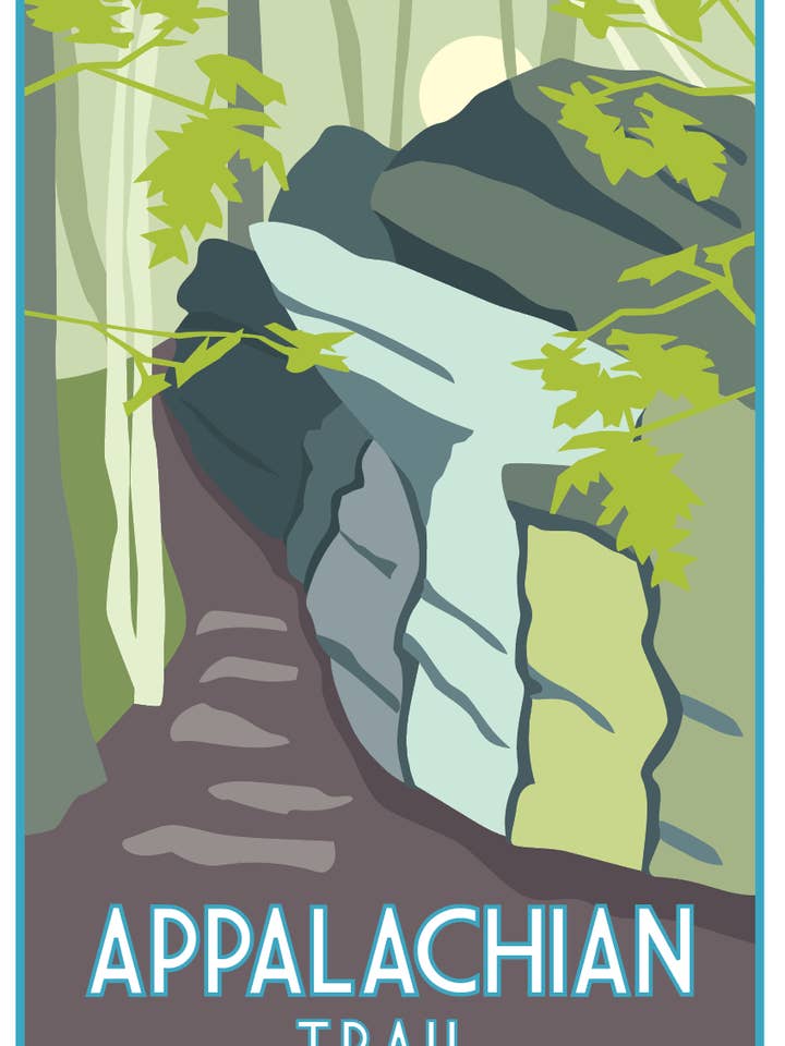 Impresión de Viaje de Naturaleza de Verano en el Sendero de los Apalaches 11 x 17 y 20 x 30 para venta al por mayor de Shell Creek Sellers