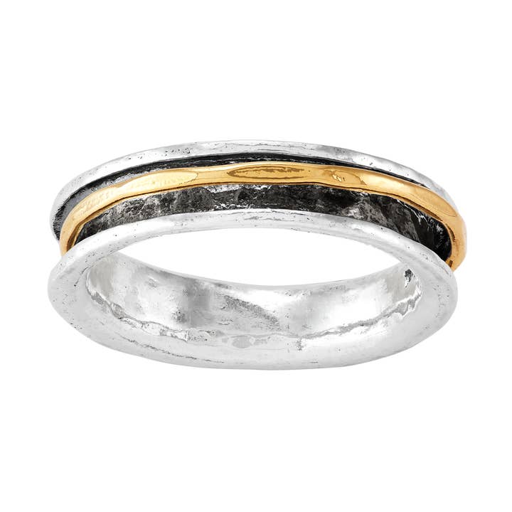 Silpada 'Resilient' Silver with Gold Plating Spinner Ring for wholesale by Silpada