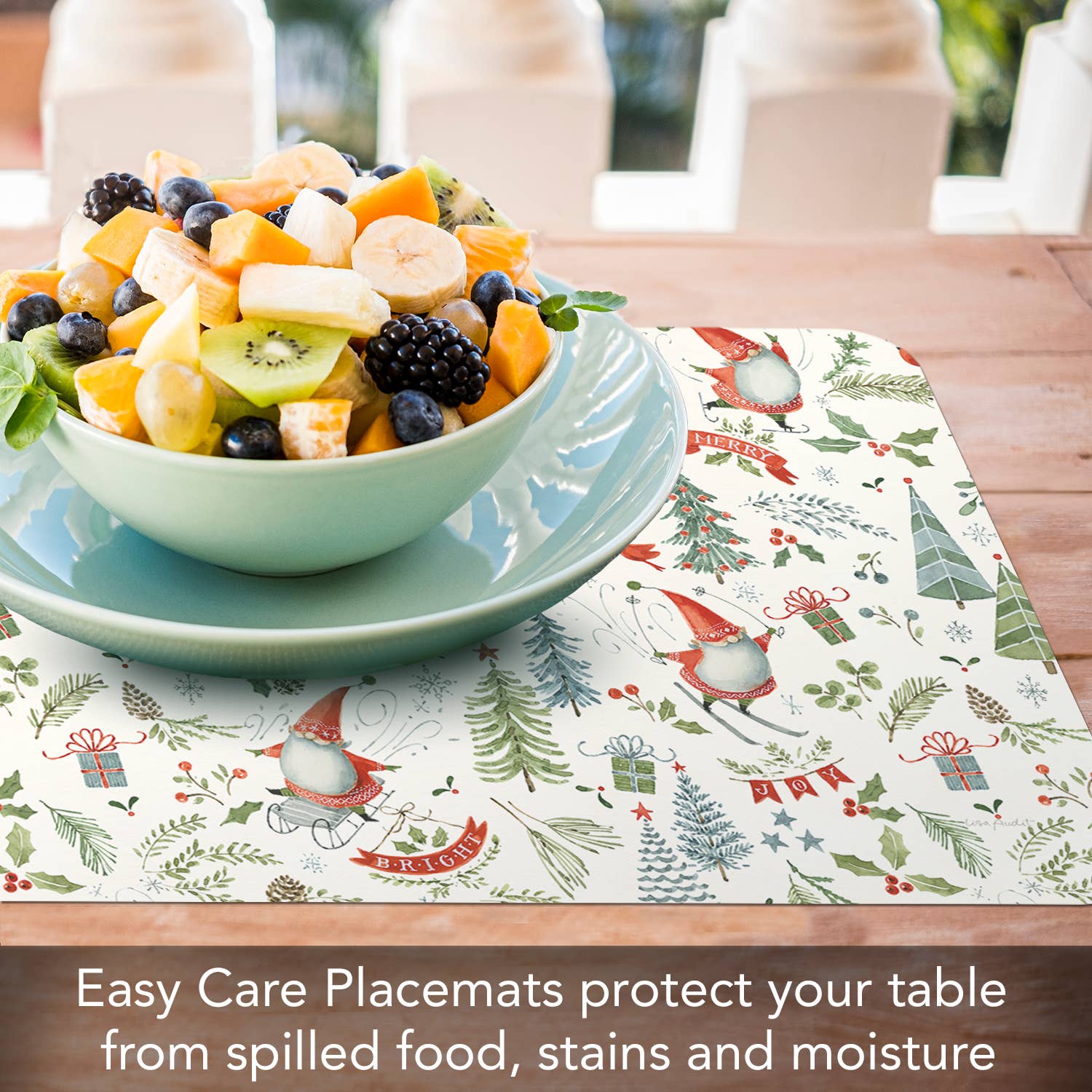 Conimar Promotions - Wholesale Placemat - "Jolly Gnomes" Reversible Rectangular Plastic Placemat 1