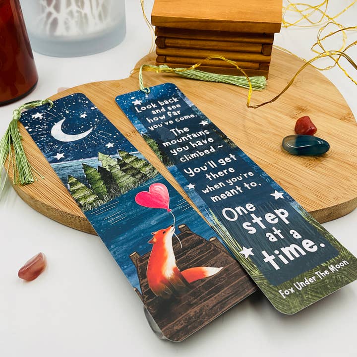 Fox Under The Moon – wholesale Bookmark – Fox Bookmark - One Step At A Time5