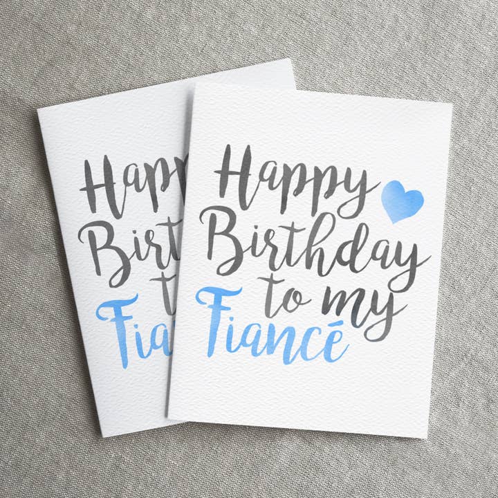 Blue Thistle - Wholesale Birthday Card - Fiancé Birthday Card, Happy Birthday, Eco-Friendly Card2
