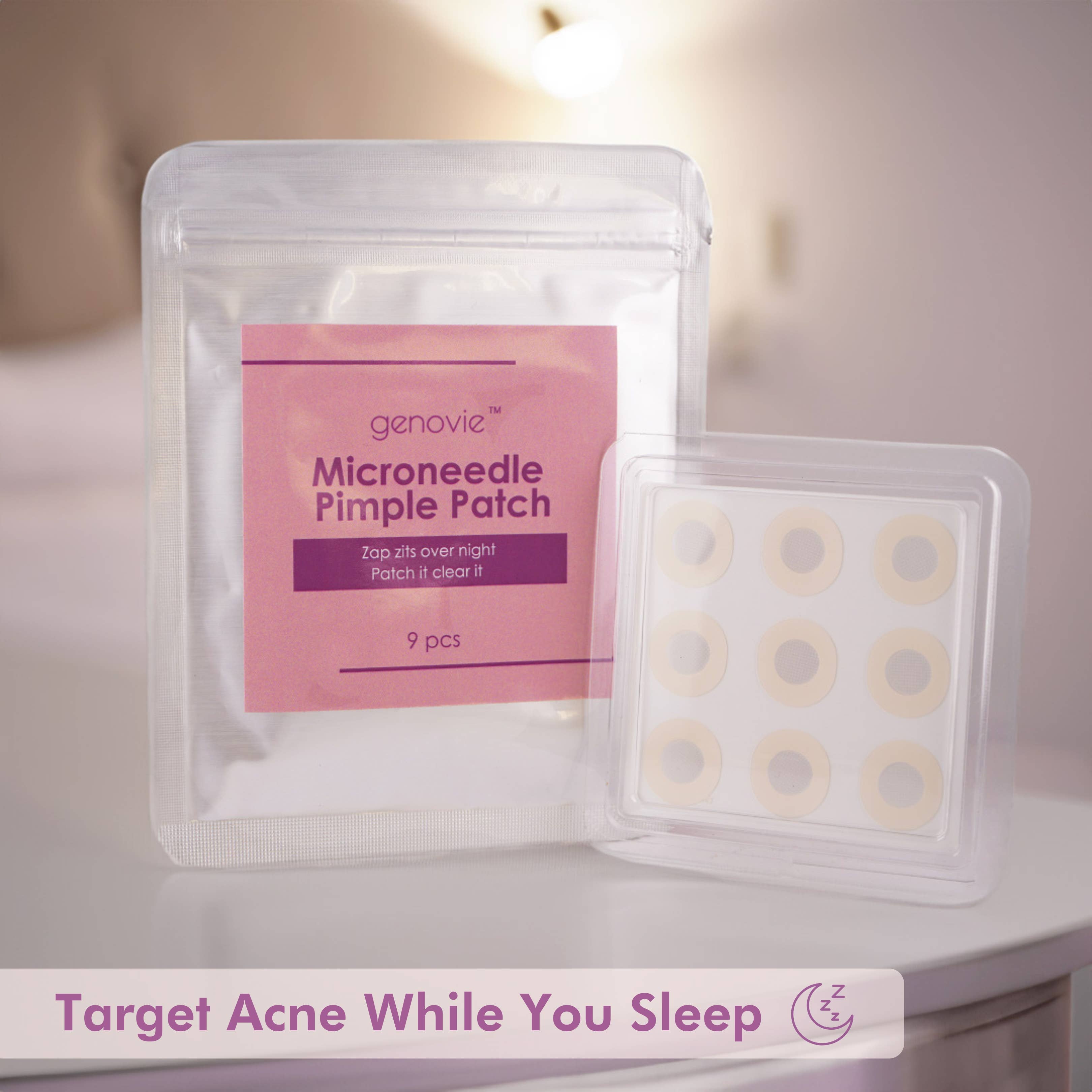 GenovieMD - Wholesale Acne/Hydrocolloid Patch - Microneedle Pimple Patches [9 Pcs] – Fast & Effective Acne4