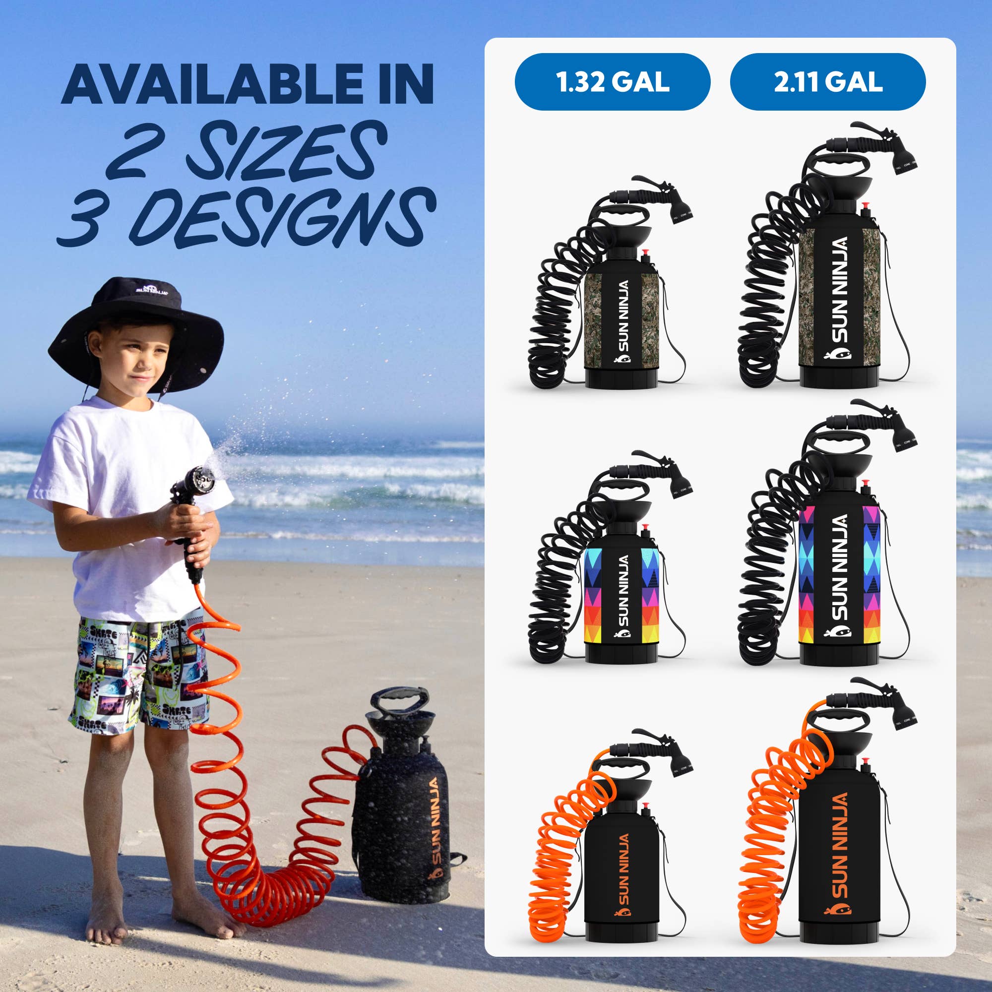 Sun Ninja - Wholesale Beach Accessories - Portable Shower - 2.1 Gallon6