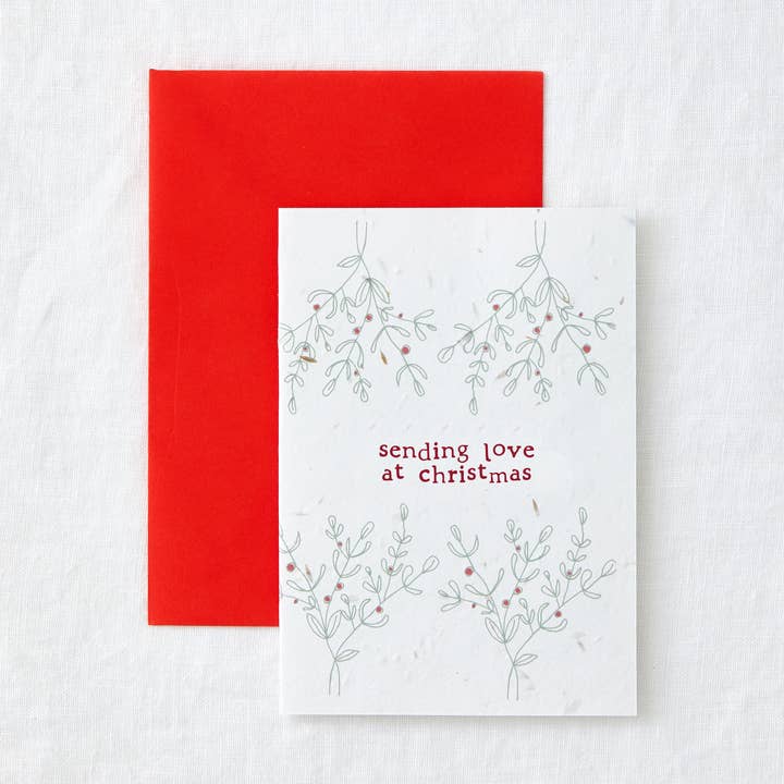 Plantable Carrot Seed Card Christmas Card Sending love for wholesale by Made by Shannon