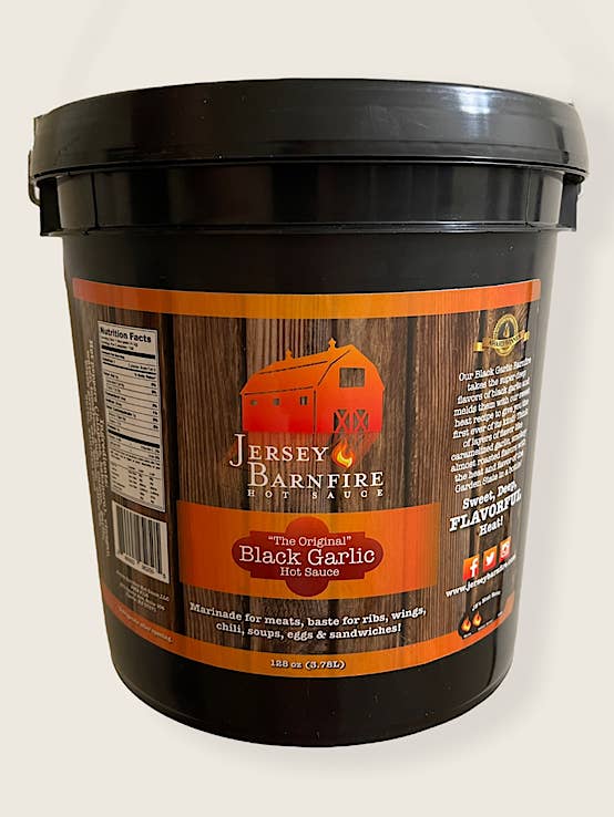 Molho picante de alho preto “The Original”, galão por atacado de Jersey Barnfire