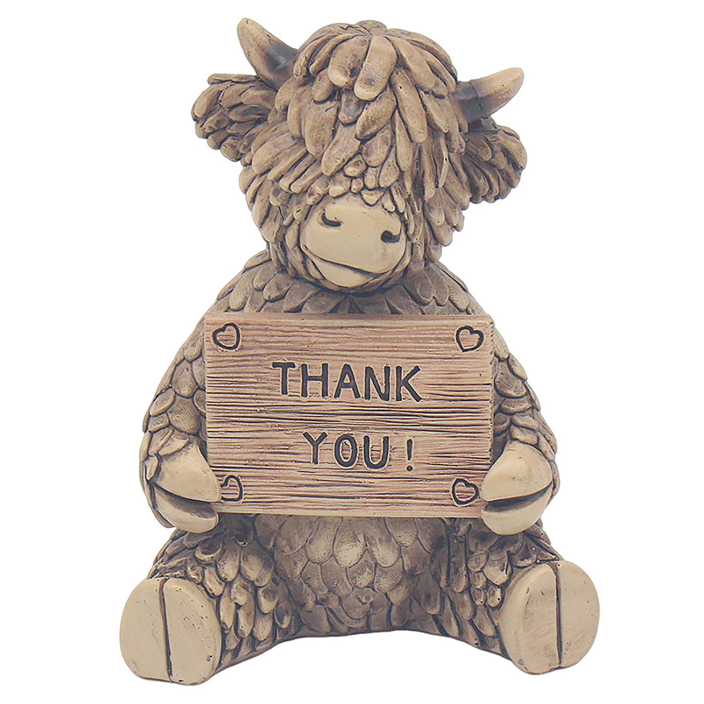 Joe Davies - Wholesale Decorative Figurine - Hughie Highland Cow Thankyou0