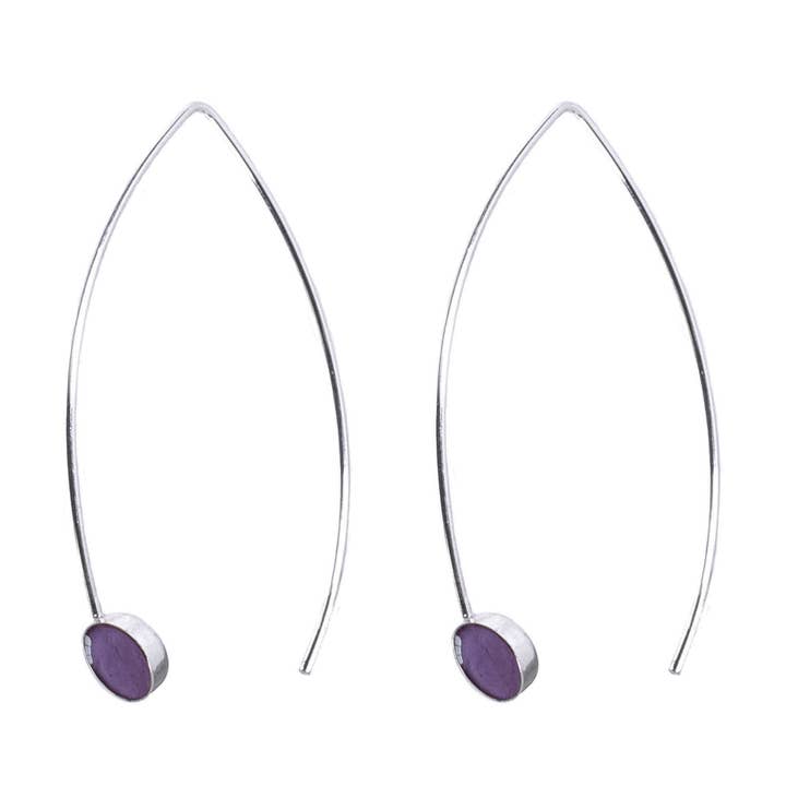 Orecchini a cerchio con ametista marquise per la vendita all'ingrosso da parte di sable jewelry