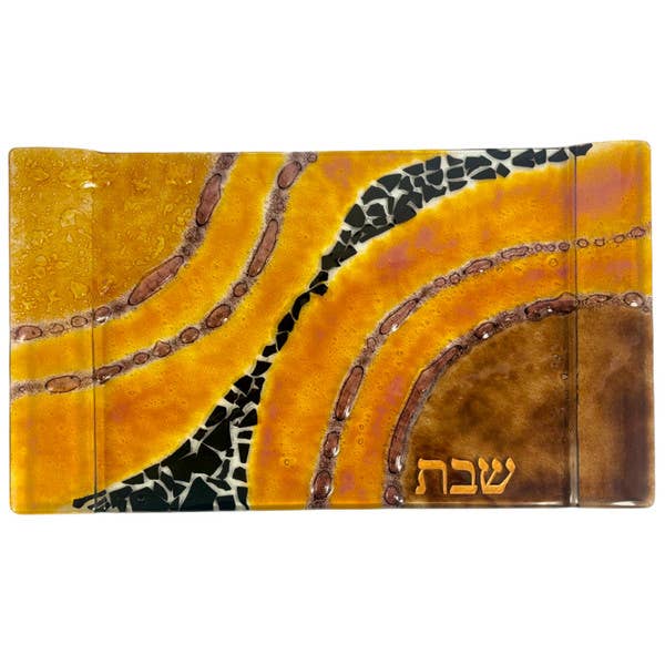 Calypso Chile - Wholesale Decorative Tray - Challah Tray - Handmade Fused Glass - Judaica5