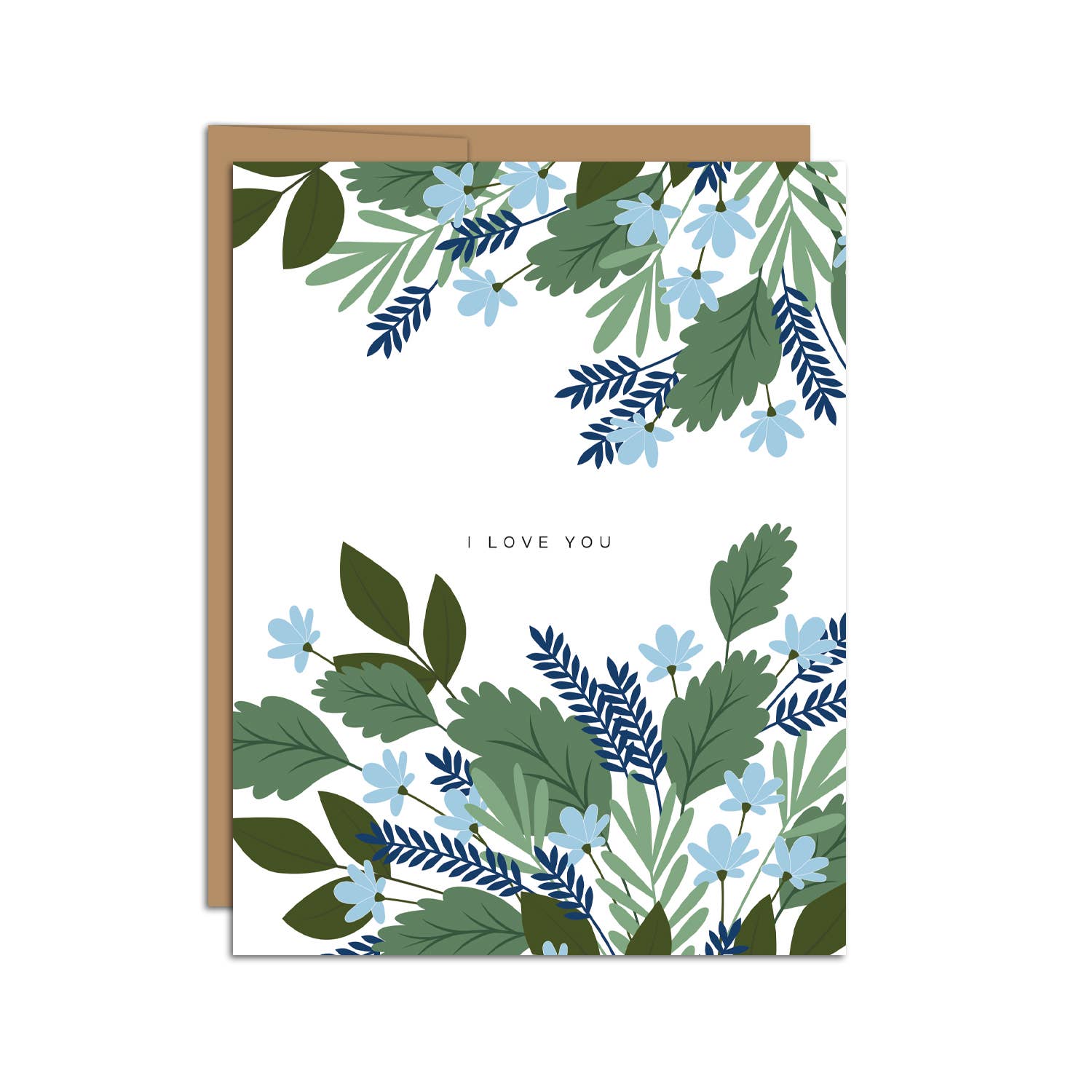 HAZELMADE® Tea Towels + Gifts - Wholesale Love Card - "I Love You" Blue Bouquet / Love / Greeting Card0