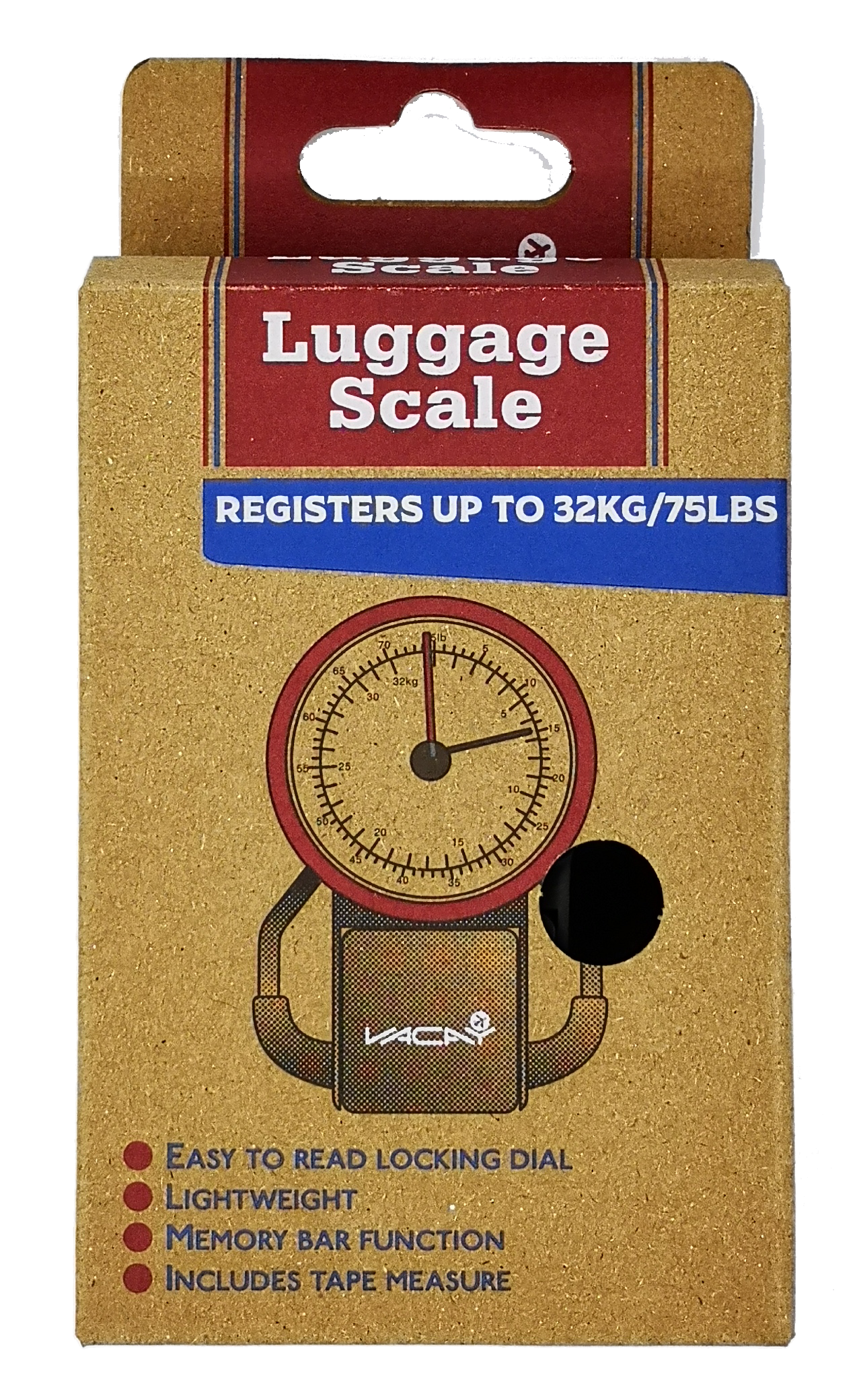 Max-Link Solutions Ltd - Wholesale Luggage - VACAY Manual Travel Luggage Scale Built in measuring tape2