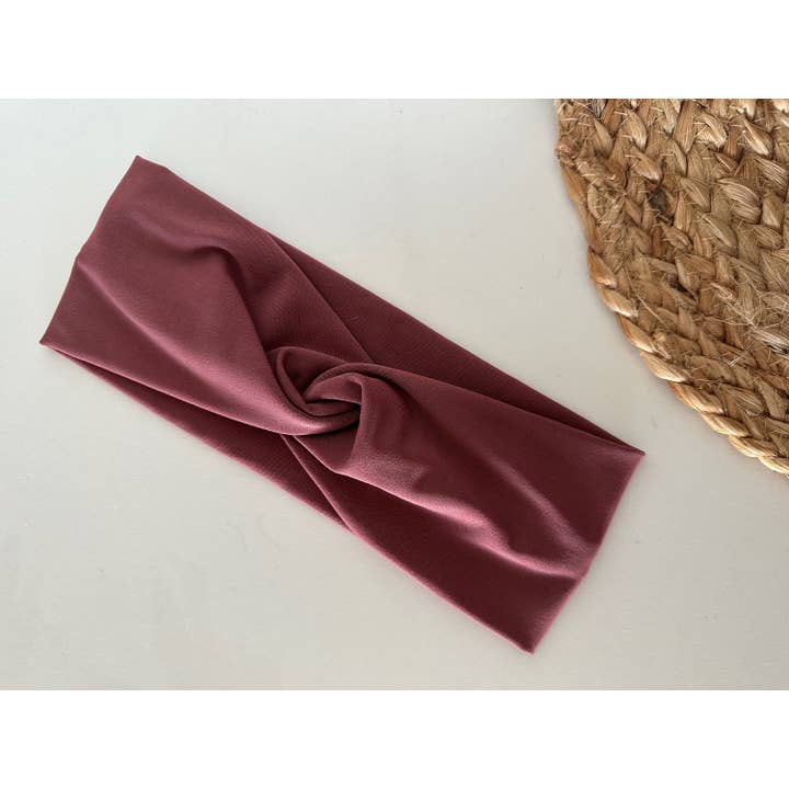 Solid Coral Adult Headband for wholesale by Kaardal Kraft