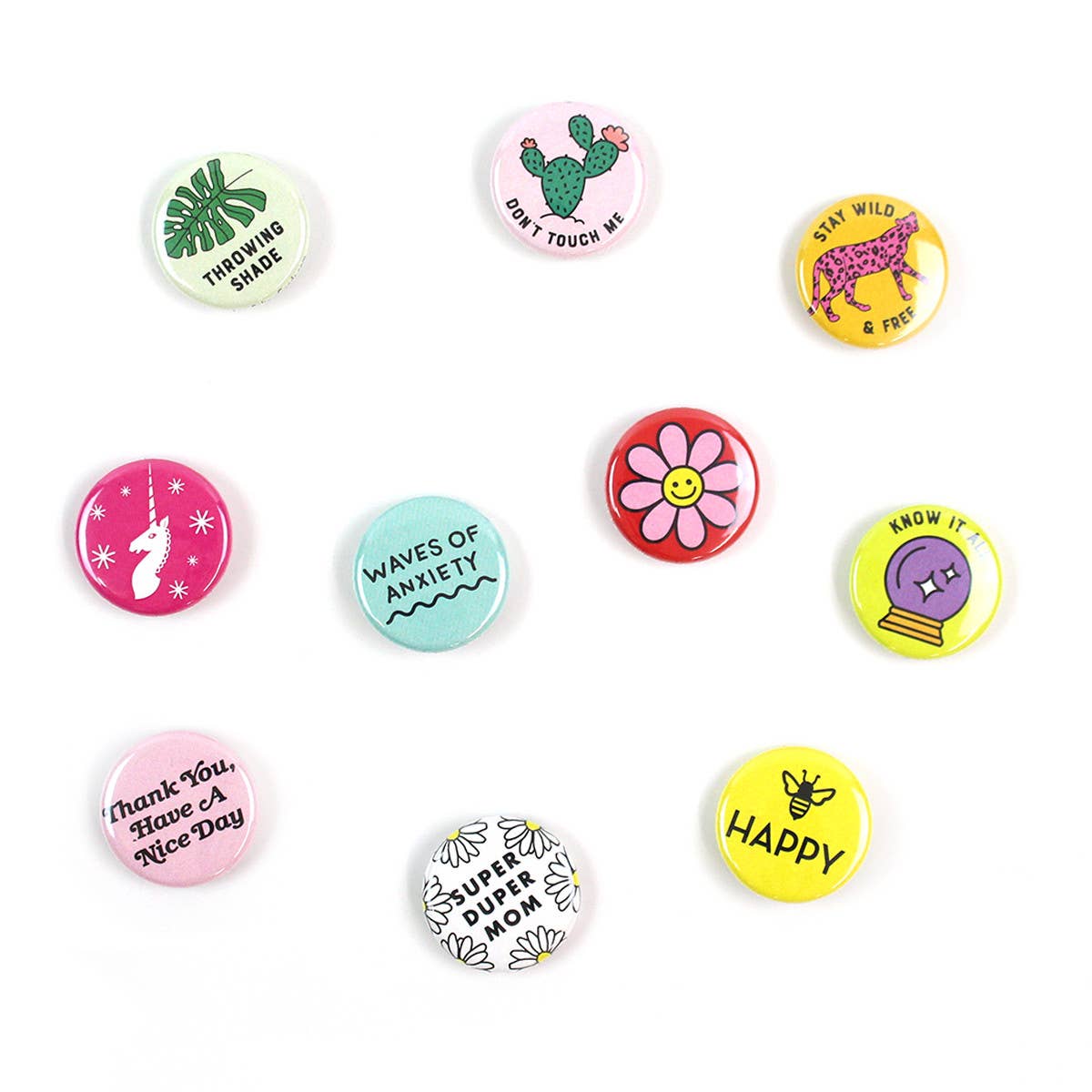 Seltzer Goods - Wholesale Lapel Pin/Button - Everyday Buttons Assortment (200 Buttons)3