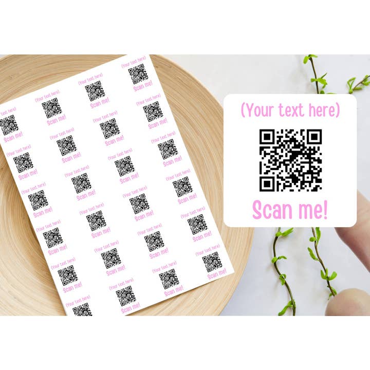 The Sticker Scene - Wholesale Sticker - X24 Custom Qr Code Stickers, Qr Sticker Sheet