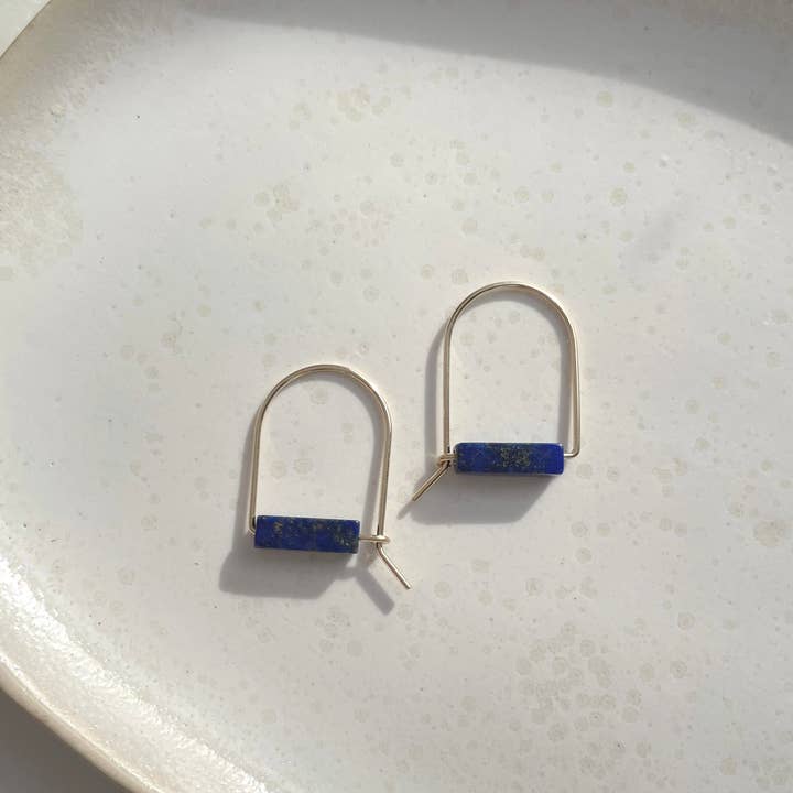Token Jewelry - Wholesale Hoop Earrings - Lapis Arches