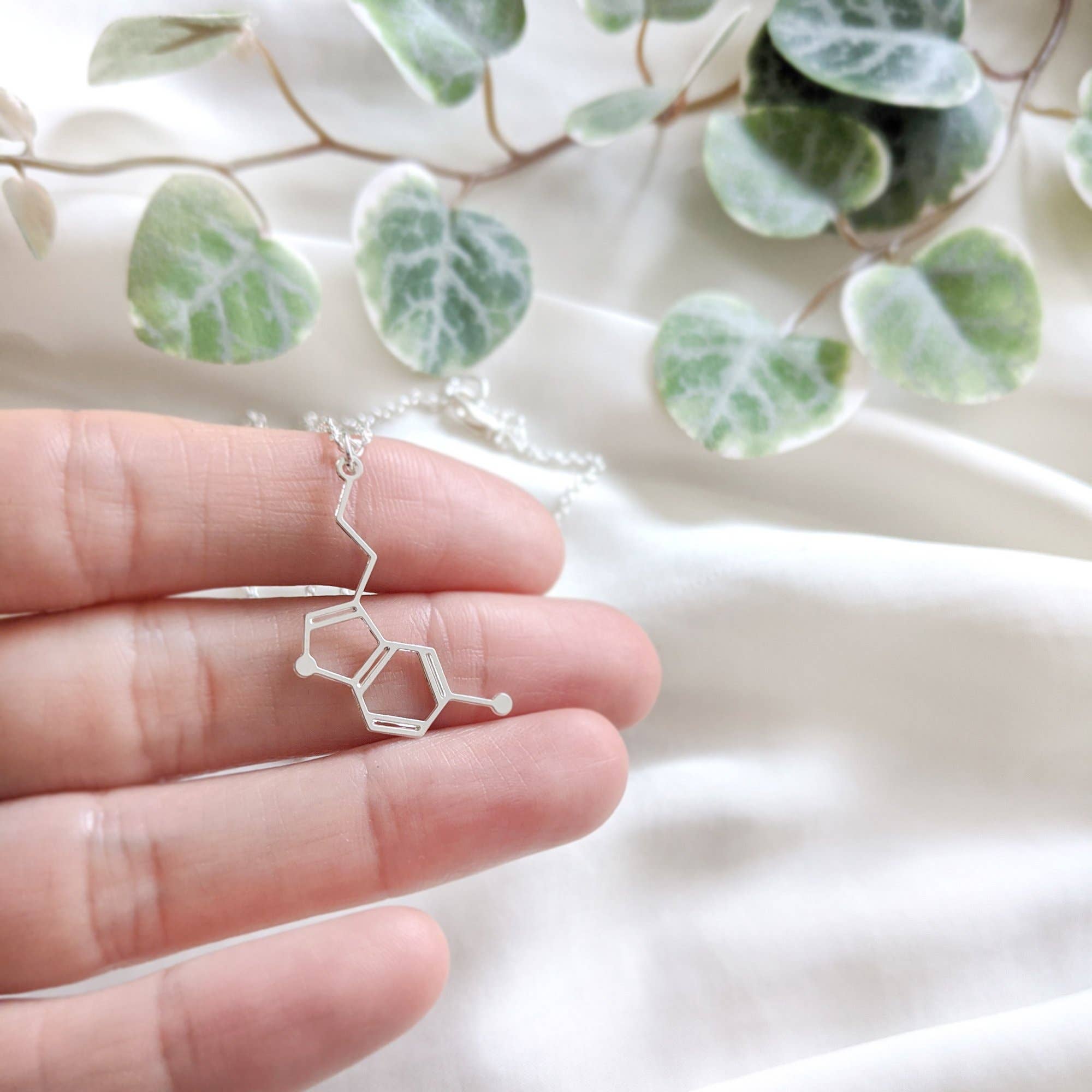 Shany Design Studio - Wholesale Pendant/Charm Necklace - Serotonin Molecule Necklace Gold / Silver2