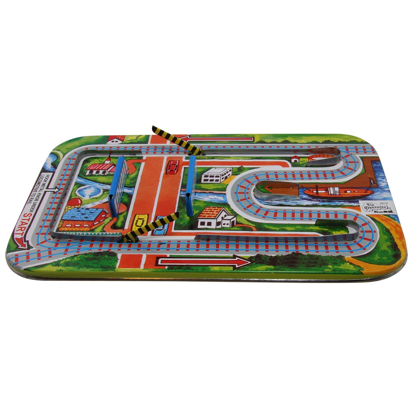 Tribal Trade GmbH - Wholesale Toy Set - Kids - Cross Road Train Tin Toy Play without Tin Cars1